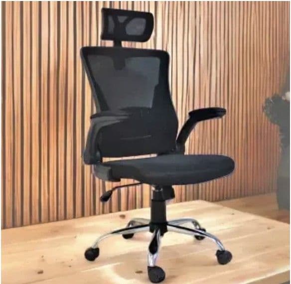 เก้าอี้ทำงาน หลังตาข่าย พนักพิงสูง รุ่น 8314-BK