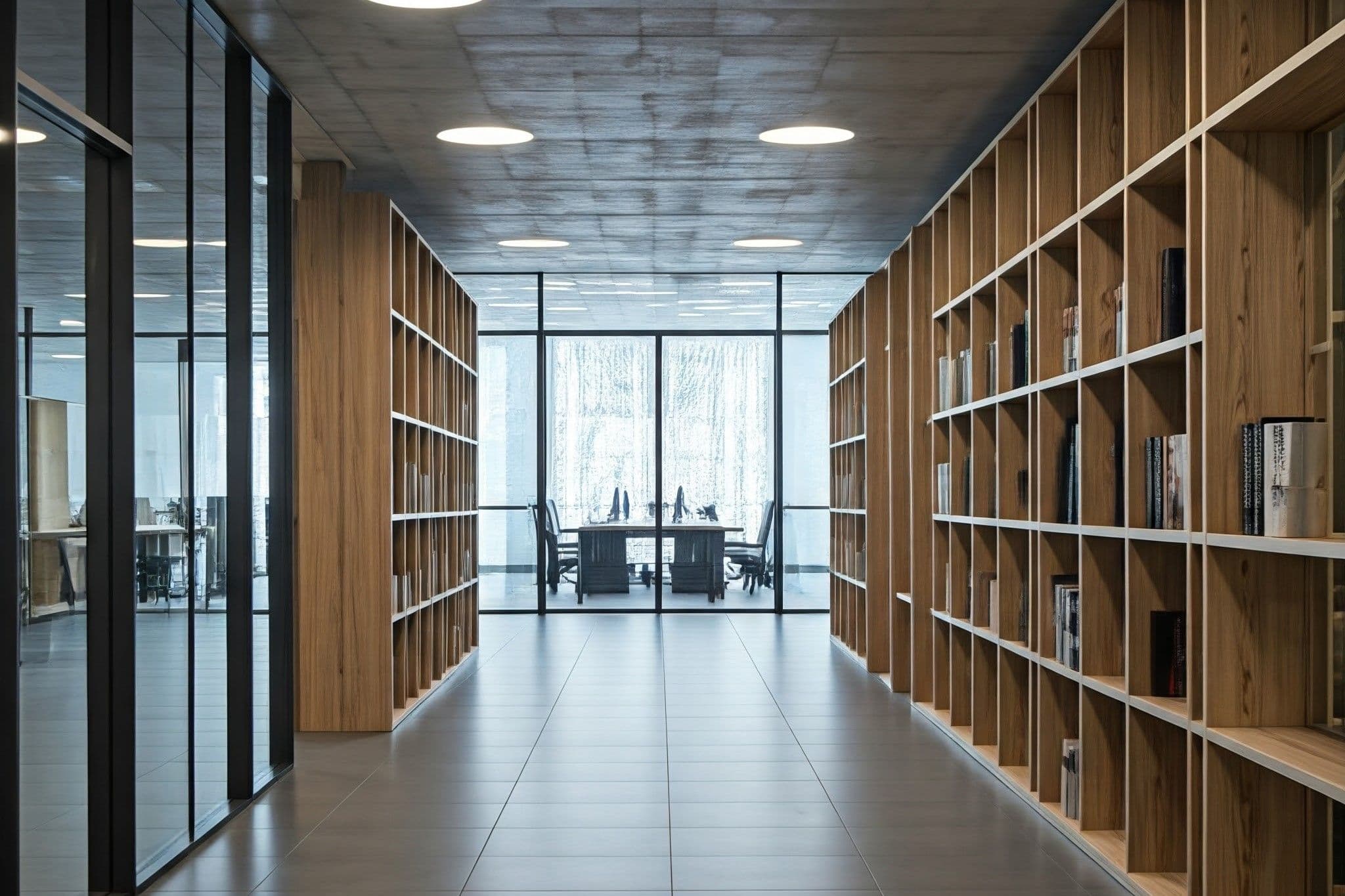 ชั้นวางของเท้าเหล็ก การจัดทางเข้าออฟฟิศให้ดูดี มีสไตล์